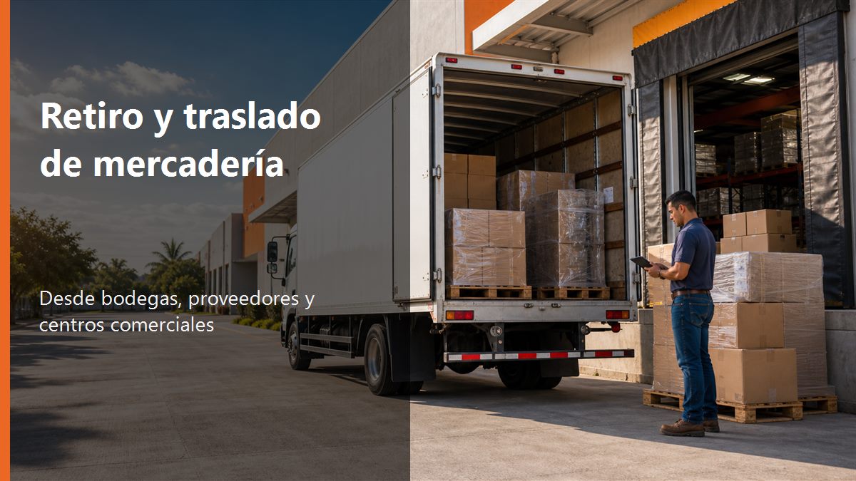 Retiro y traslado de mercadería desde bodegas, centros comerciales y proveedores en El Salvador