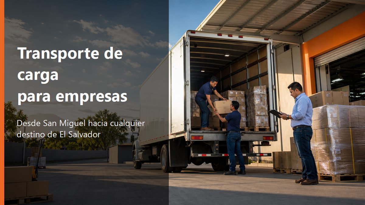 Transporte de carga para empresas desde San Miguel a cualquier destino de El Salvador