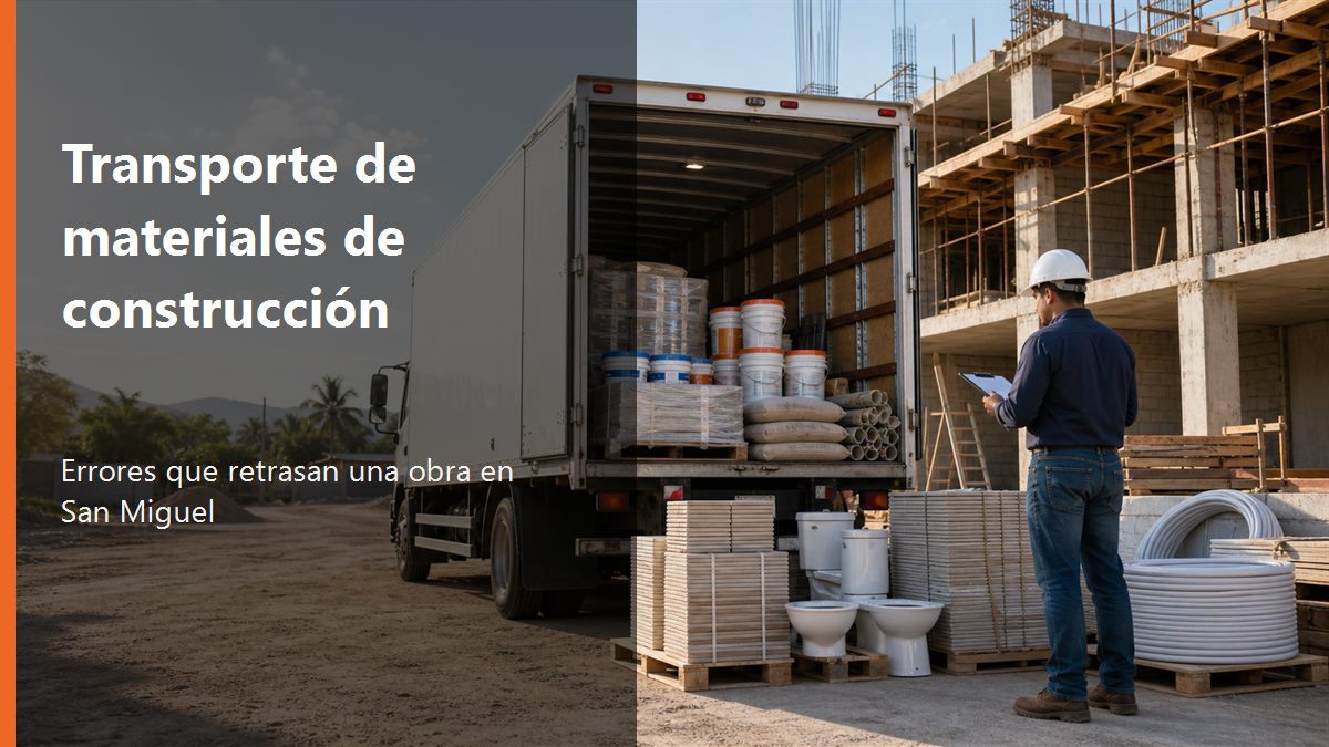 Transporte de materiales de construcción en San Miguel: errores que retrasan una obra